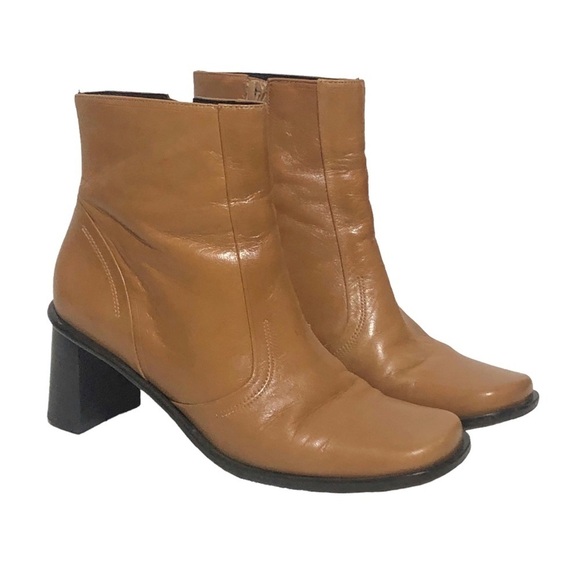 Etienne Aigner 90s Vintage Smatter Leather Boots - Picture 1 of 13